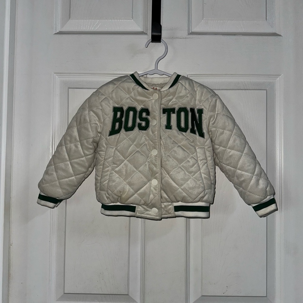 Boston Quilted Jacket with Green Accents